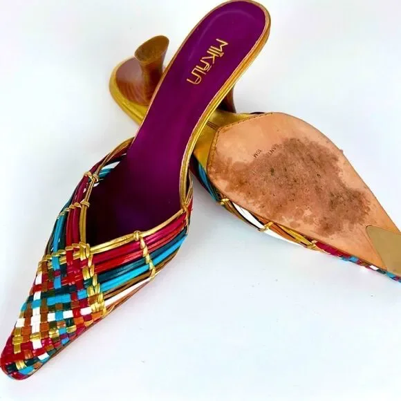 Mikäla Shoes Heels Slides Leather - Picture 4 of 9